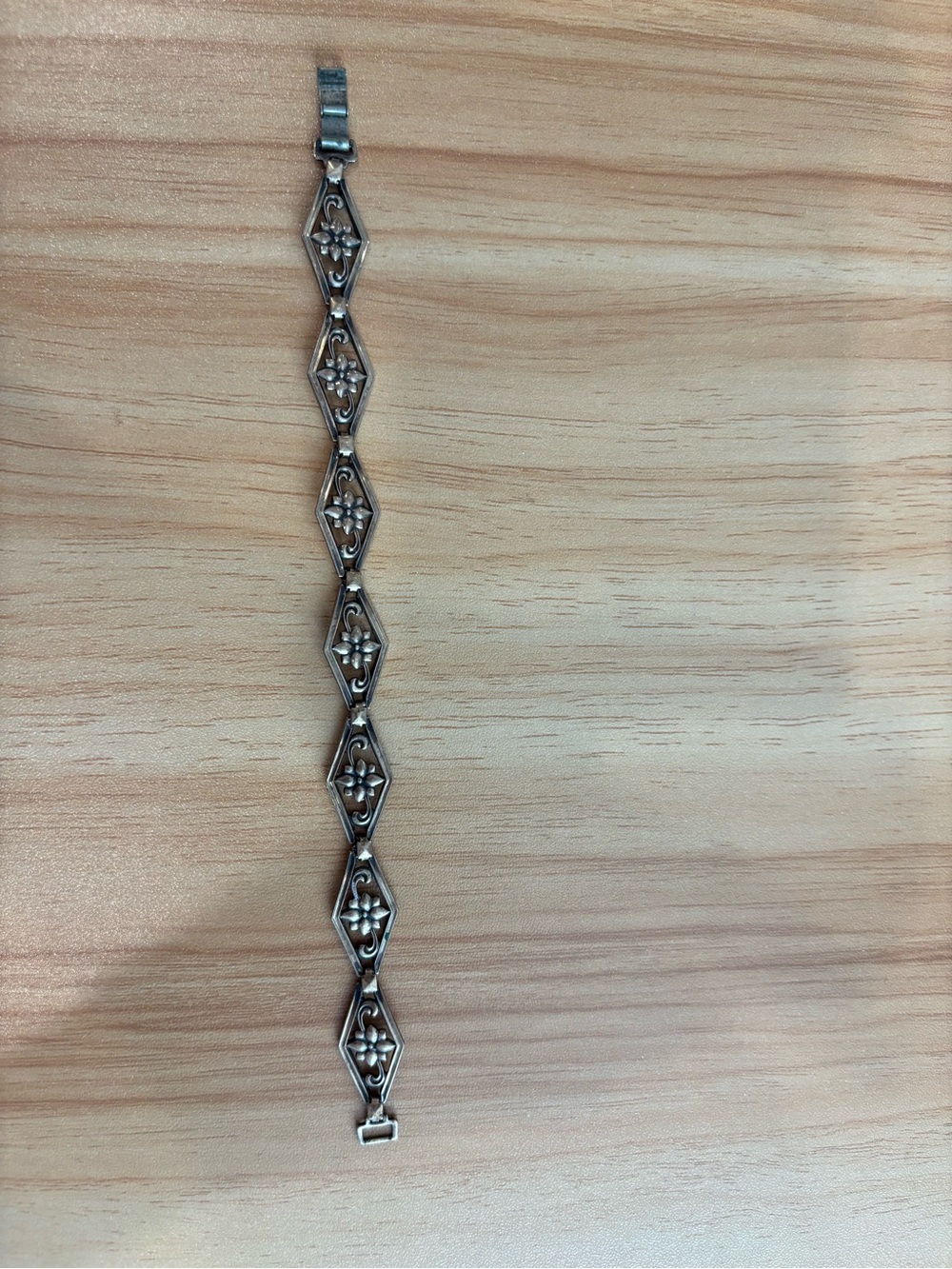Sterling Silver & 14k Symmetalic Pierced Link Bracelet